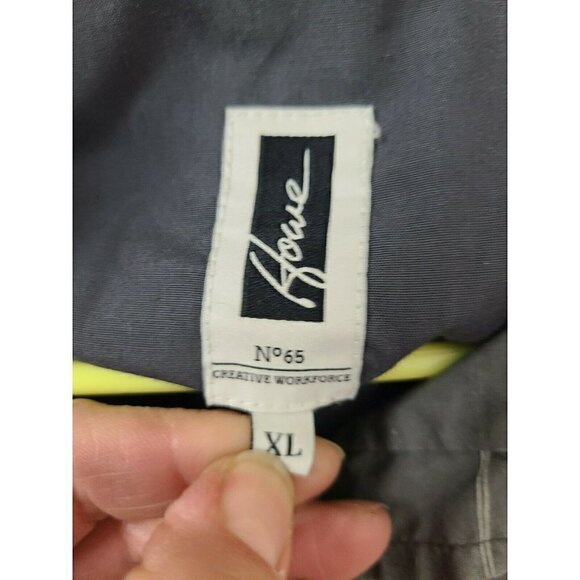 HOWE Mens Shirt Sz XL Gray White Button Down Striped Printed Long Sleeve Casual - Picture 5 of 6